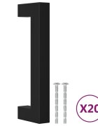 vidaXL Nábytkové úchytky 20 ks černé 96 mm nerezová ocel