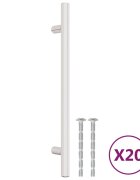 vidaXL Nábytkové úchytky 20 ks stříbrné 160 mm nerezová ocel