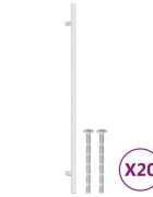 vidaXL Nábytkové úchytky 20 ks stříbrné 320 mm nerezová ocel