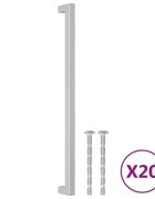 vidaXL Nábytkové úchytky 20 ks stříbrné 320 mm nerezová ocel