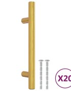 vidaXL Nábytkové úchytky 20 ks zlaté 96 mm nerezová ocel