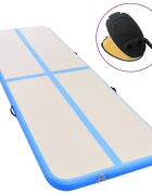 vidaXL Nafukovací cvičební podložka s pumpou 300x100x10 cm PVC modrá
