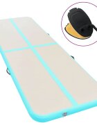 vidaXL Nafukovací cvičební podložka s pumpou 500x100x10 cm PVC zelená