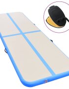 vidaXL Nafukovací cvičební podložka s pumpou 700x100x10 cm PVC modrá