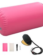 vidaXL Nafukovací cvičební válec s pumpou 120 x 75 cm PVC růžový