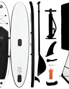 vidaXL Nafukovací Stand Up Paddleboard s plachtou černo-bílý
