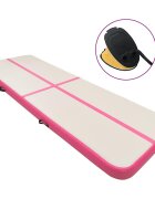 vidaXL Nafukovací žíněnka s pumpou 500 x 100 x 15 cm PVC růžová
