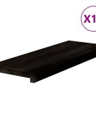 vidaXL Nášlapy na schody 12 ks hnědo-černé 70x25x2 cm masivní dub