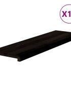 vidaXL Nášlapy na schody 12 ks hnědo-černé 90x30x2 cm masivní dub