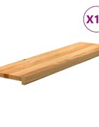 vidaXL Nášlapy na schody 16 ks světle hnědé 100x30x2 cm masivní dub