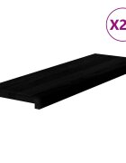 vidaXL Nášlapy na schody 20 ks hnědo-černé 80x25x2 cm masivní dub