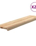 vidaXL Nášlapy na schody 20 ks neošetřené 110x30x2 cm masivní dub