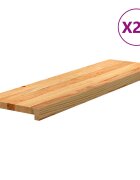 vidaXL Nášlapy na schody 20 ks světle hnědé 90x30x2 cm masivní dub