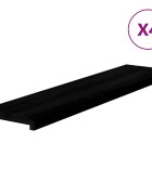 vidaXL Nášlapy na schody 4 ks hnědo-černé 110x25x2 cm masivní dub
