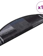 vidaXL Nášlapy na schody samolepicí 10 ks 65x21x4 cm černošedé