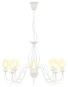 vidaXL Nastavitelný lustr E14 Kov Bílá Ø 78 x 101 cm