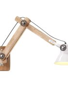 vidaXL Nástěnná lampa industriální styl bílá kulatá E27