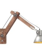 vidaXL Nástěnná lampa industriální styl stříbrná kulatá E27