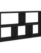 vidaXL Nástěnná police černý dub 100 x 25 x 50 cm konstrukční dřevo
