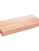vidaXL Nástěnná police světle hnědá 40x20x4 cm ošetřený masivní dub