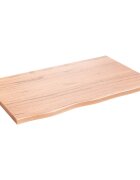 vidaXL Nástěnná police světle hnědá 80x50x2 cm ošetřený masivní dub