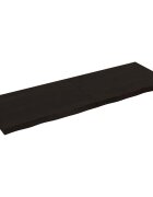 vidaXL Nástěnná police tmavě hnědá 180x60x(2-6)cm ošetřený masivní dub