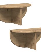 vidaXL Nástěnná polička 2 ks Artisanový dub 38 x 19 x 19 cm