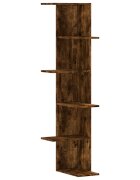 vidaXL Nástěnná rohová police kouřový dub 365x365x140 cm kompozit