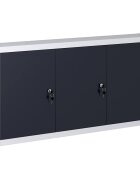 vidaXL Nástěnná skříň na nářadí industriální styl kov šedo-černá