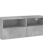 vidaXL Nástěnná TV skříňka betonově šedá 80x30x30 cm kompozitní dřevo