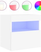 vidaXL Nástěnná TV skříňka s LED osvětlením bílá 40 x 30 x 40 cm