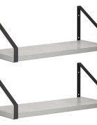 vidaXL Nástěnné poličky 2 ks Betonově šedá 40 x 16 x 155 cm