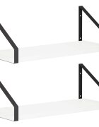 vidaXL Nástěnné poličky 2 ks Bílá 40 x 16 x 155 cm