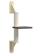 vidaXL Nástěnné škrabadlo pro kočky se sloupkem tmavě šedé 855 cm