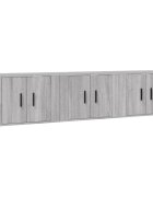vidaXL Nástěnné TV skříňky 3 ks šedé sonoma 57 x 345 x 40 cm