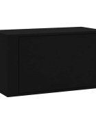 vidaXL Nástěnný botník černý 70 x 35 x 38 cm kompozitní dřevo
