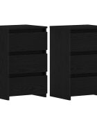 vidaXL Noční skříňka 2 ks Černý dub 40 x 35 x 625 cm Kompozitní dřevo