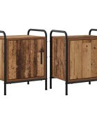 vidaXL Noční skříňka 2 ks Staré dřevo 40 x 30 x 50 cm Kompozitní dřevo