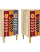 vidaXL Noční skříňka ESSEN 2 ks Dub sonoma 36 x 33 x 60 cm