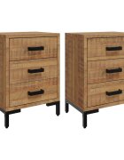 vidaXL Noční stolky 2 ks 40x30x55 cm masivní borové dřevo