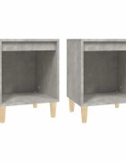 vidaXL Noční stolky 2 ks betonově šedé 40 x 35 x 50 cm