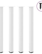 vidaXL Nohy barového stolu 4 ks bílé 110–112 cm ocelové