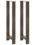 vidaXL Nohy barového stolu z přírodní oceli 2 ks 50 x (110-111) cm ocel
