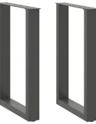 vidaXL Nohy k jídelnímu stolu ve tvaru U 2 ks antracitové 50 x (72-73) cm ocelové