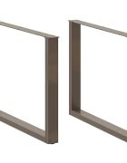 vidaXL Nohy k jídelnímu stolu ve tvaru U 3 ks přírodní ocel 100 x (72-73) cm ocel