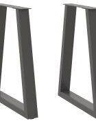 vidaXL Nohy k jídelnímu stolu ve tvaru V 2 ks antracitové 60 x (72-733) cm ocel