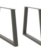 vidaXL Nohy k jídelnímu stolu ve tvaru V 2 ks antracitové 90 x (72-733) cm ocel