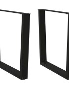 vidaXL Nohy k jídelnímu stolu ve tvaru V 2 ks černé 80 x (72-733) cm ocel
