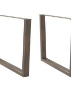 vidaXL Nohy k jídelnímu stolu ve tvaru V 2 ks přírodní ocel 100 x (72-733) cm ocel