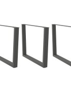 vidaXL Nohy k jídelnímu stolu ve tvaru V 3 ks antracitové 100 x (72-733) cm ocel